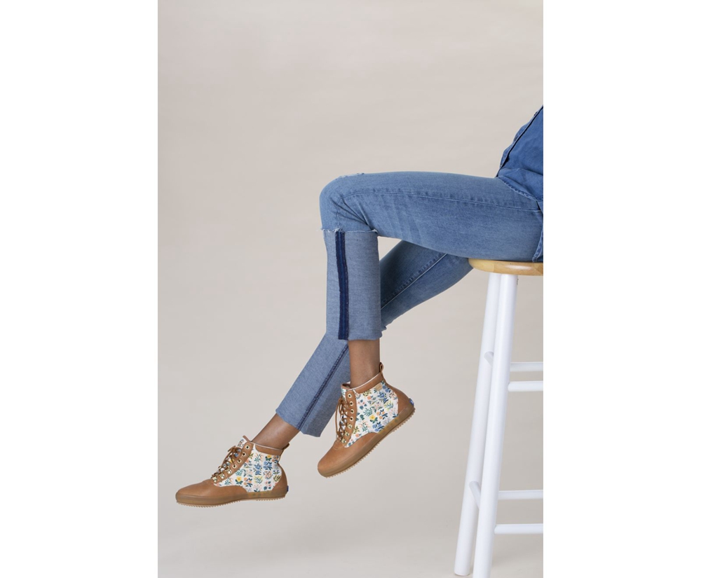 Botas Keds Mujer Marrom - Rifle Paper Co. Scout Cuero Wildflower W/ Thinsulate - 4025-INCJU
